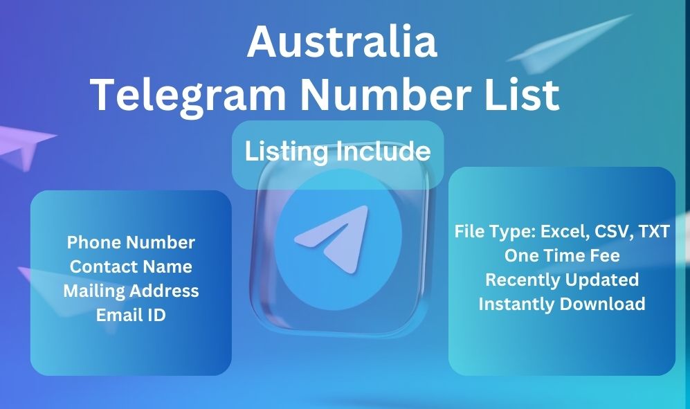 Australia telegram number list