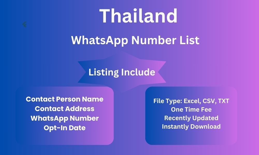 Thailand whatsapp number list