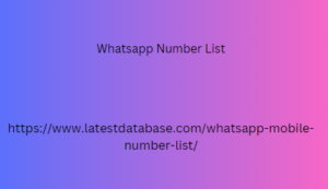 WhatsApp Number List